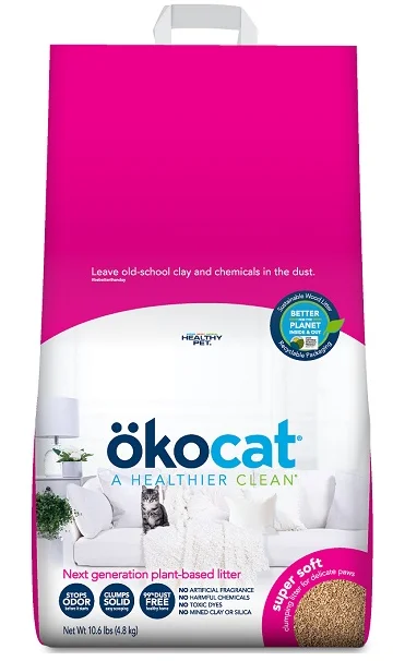 Pet conditioner: used to care for pet hair,Okocat Super Soft Wood Clumping Litter BAG 10.6lb