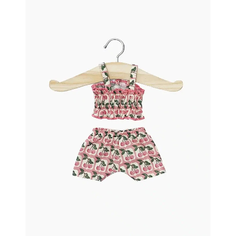 ------Minikane amigas retro 2-piece swimsuit in cherries with pouch