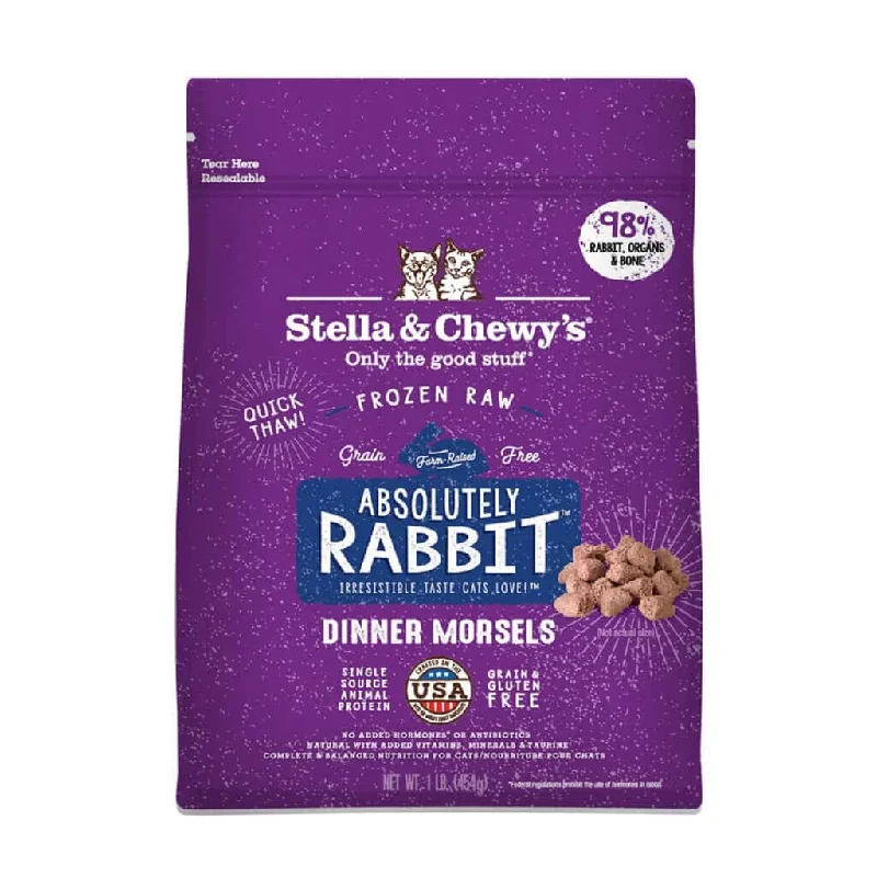    - Recommended online stores for cat food  Stella & Chewy's Absolutely Rabbit Frozen Raw Dinner Morsels Cat Food