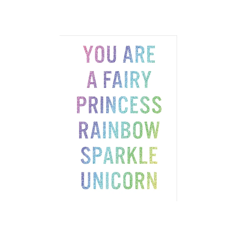 ------Iko Iko Words Card Unicorn