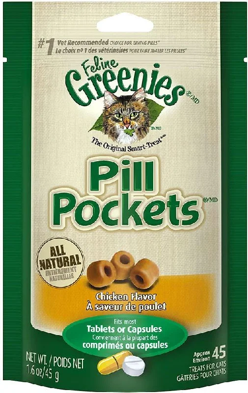    - Wholesale cat food prices  Greenies Pill Pockets Feline Chicken Flavor Cat Treats (For capsules or tablets: 1.6-oz, 45 count)