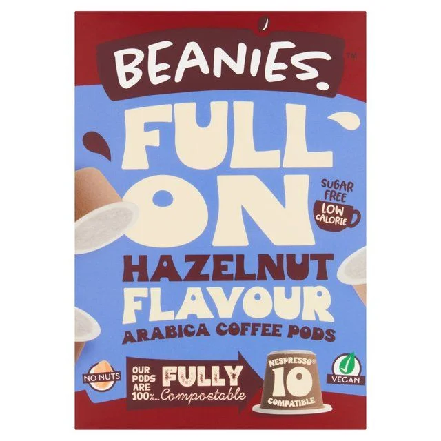 ------Beanies Hazelnut Flavoured Fully Compostable Coffee Pods   10 per pack