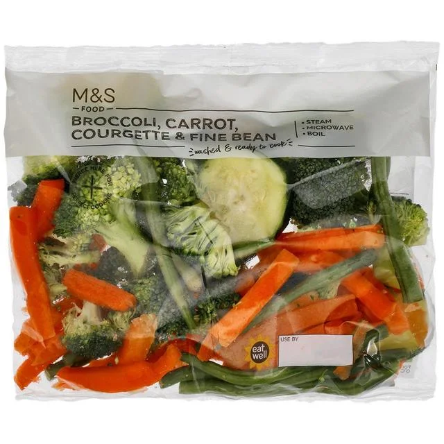 - ​​Christmas pet Christmas clothing- ​​Christmas pet Christmas clothingM&S Broccoli Carrot Courgette & Fine Bean Mix   320g