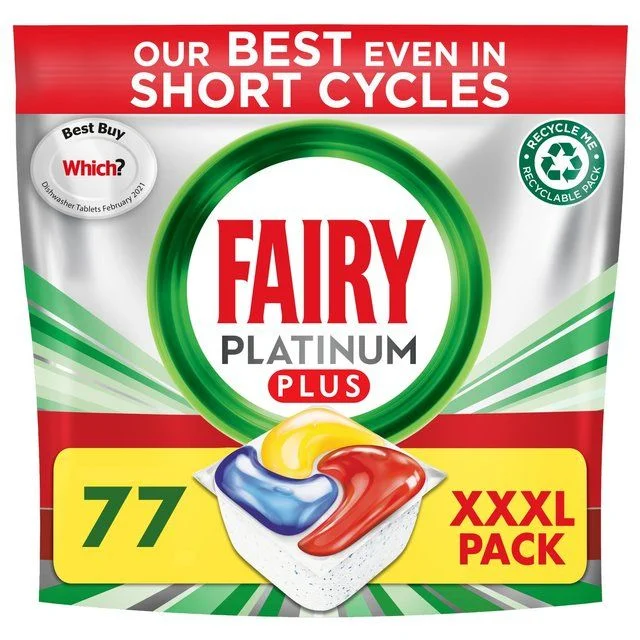 ------Fairy Platinum Plus Lemon Dishwasher Tablets   77 per pack