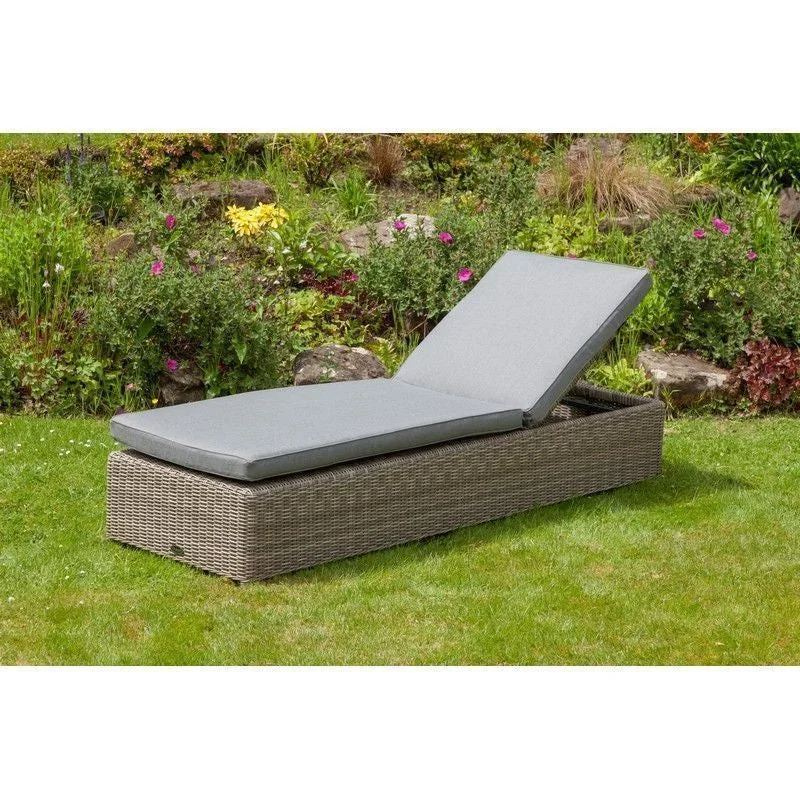 - Natural latex pet mattress- Natural latex pet mattressWentworth Rattan Garden Patio Sun Lounger by Royalcraft with Grey Cushions