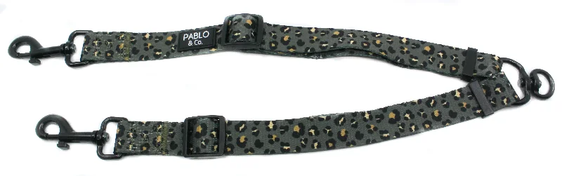 remove dead hair and dandruff, and promote pet skin health.Khaki Leopard: Adjustable Leash Splitter