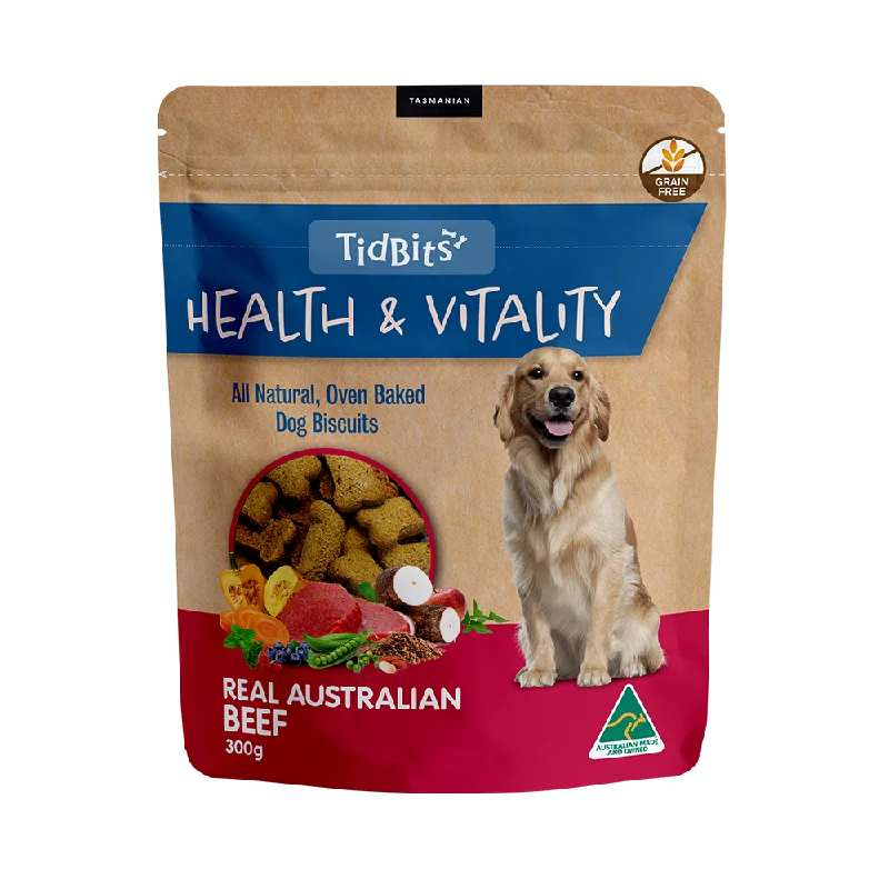 - Pet monitor with camera- Pet monitor with cameraTidBits - Health & Vitality Grain Free Beef Dog Biscuits (350g)