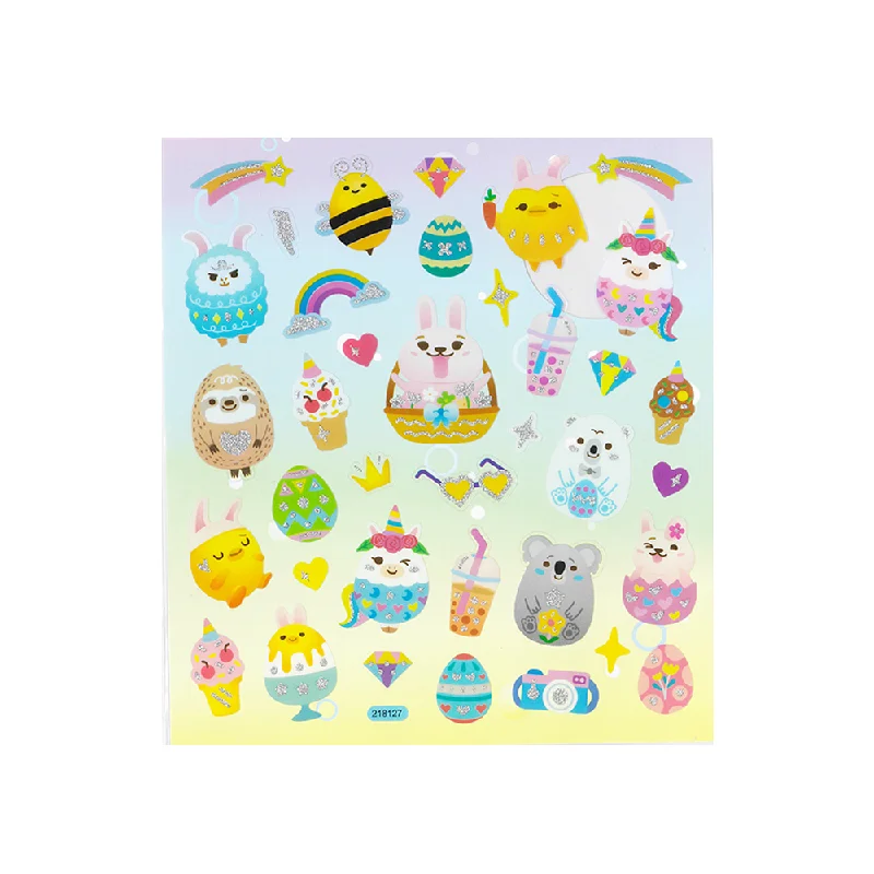 - Natural latex pet mattress- Natural latex pet mattressGlittery Animals and Eggs Stickers