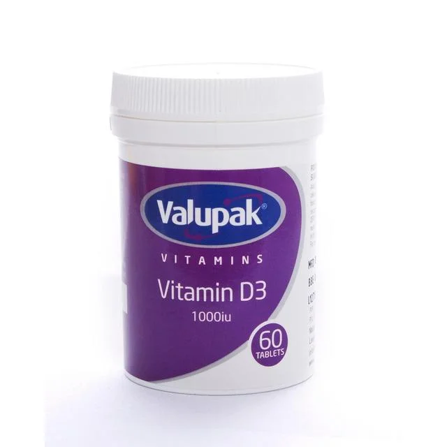 ------Valupak Vitamins Vitamin D3 Tablets 1000iu    60 per pack