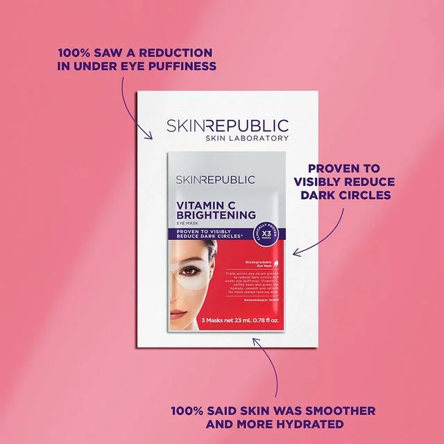 - Air box TSA certified check-in- Air box TSA certified check-inSkin Republic Biodegradable Brightening Under Eye Patch