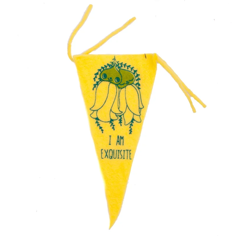 - Organic cotton dog bibs- Organic cotton dog bibsMisery Guts Club Flag I am Exquisite Bright Yellow