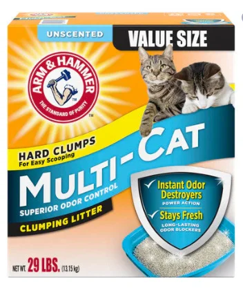 preventing the nails from growing too long and causing discomfort or damage to the pet.Arm & Hammer Multi-Cat Unscented Cat Litter 29 lb