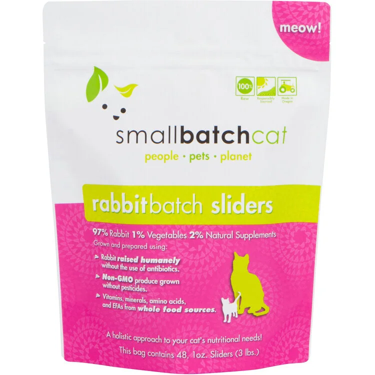    - High-fiber cat food  Smallbatch Frozen RabbitBatch Cat Food