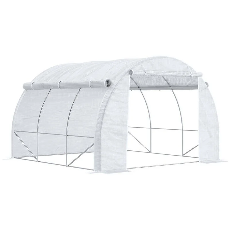 - Automatic temperature adjustment cat bed- Automatic temperature adjustment cat bedOutsunny 3 X 3 X 2 M Polytunnel Greenhouse