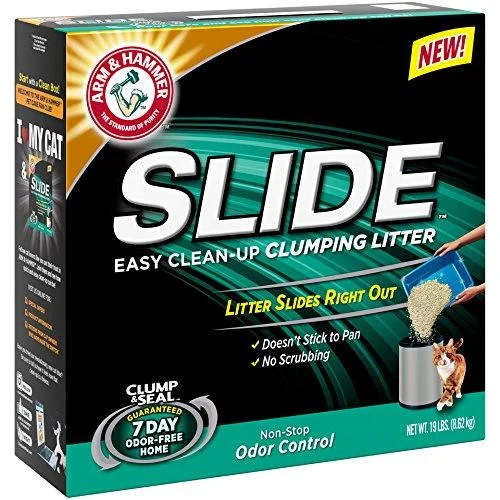 Pet grooming and cleaning products:Arm & Hammer Slide Odor Control Easy Clean-Up Clumping Cat Litter (14-lb)