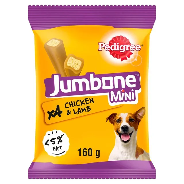 - Dog food helps the digestive systemPedigree Jumbone Mini Adult Small Dog Treats Chicken & Lamb 4 x 40g