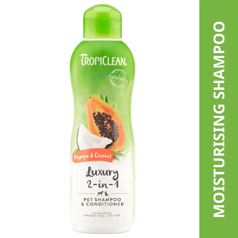 6. **Dog collar is luminous and reflective**Tropiclean Papaya & Coconut 2 in 1 Shampoo & Conditioner for Dogs and Cats